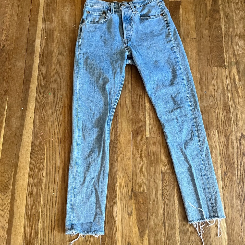 Levi's Light Blue Ankle Jeans
